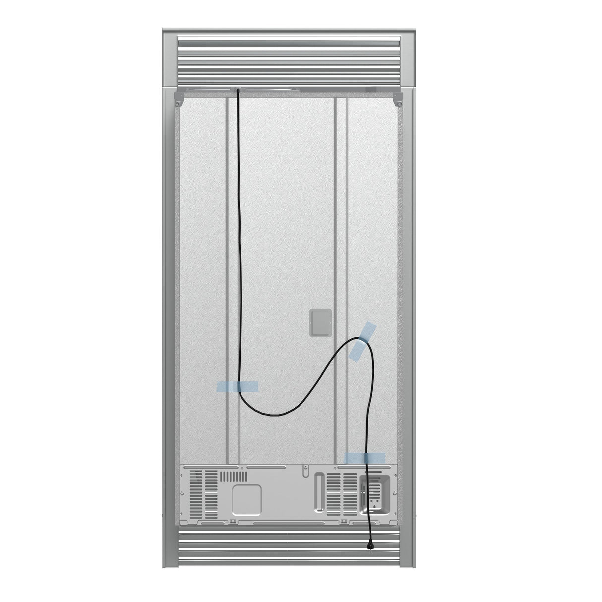 Forno Moena 40-Inch French Door Refrigerator, Stainless Steel, 19.2 cu.ft, Decorative Grill