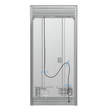 Forno Moena 40-Inch French Door Refrigerator, Stainless Steel, 19.2 cu.ft, Decorative Grill