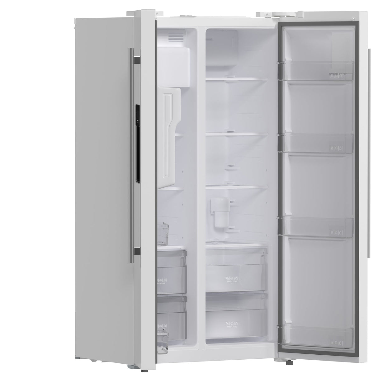 Forno Salerno Espresso 36-Inch Side-by-Side Refrigerator, 20 Cu. Ft., Frost-Free, Ice & Water Dispenser