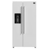Forno Salerno Espresso 36-Inch Side-by-Side Refrigerator, 20 Cu. Ft., Frost-Free, Ice & Water Dispenser