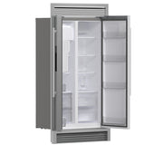 Forno Salerno 40-Inch Built-In Stainless Steel Refrigerator, 20 cu.ft, Decorative Grill