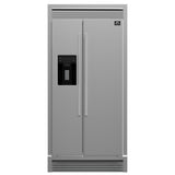 Forno Salerno 40-Inch Built-In Stainless Steel Refrigerator, 20 cu.ft, Decorative Grill
