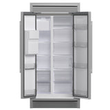 Forno Salerno 40-Inch Built-In Stainless Steel Refrigerator, 20 cu.ft, Decorative Grill