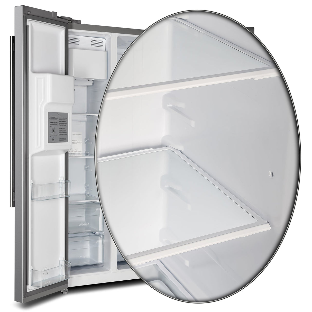 Forno Salerno 40-Inch Built-In Stainless Steel Refrigerator, 20 cu.ft, Decorative Grill