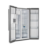 Forno Salerno 40-Inch Built-In Stainless Steel Refrigerator, 20 cu.ft, Decorative Grill