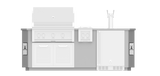 Hestan 8"Foot, With Grill, Outdoor Living Suite with Side Burner and Beer Dispenser - GESD08