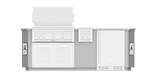 Hestan 8"Foot, With Grill, Outdoor Living Suite with Side Burner ( SS Countertop) - GESS08