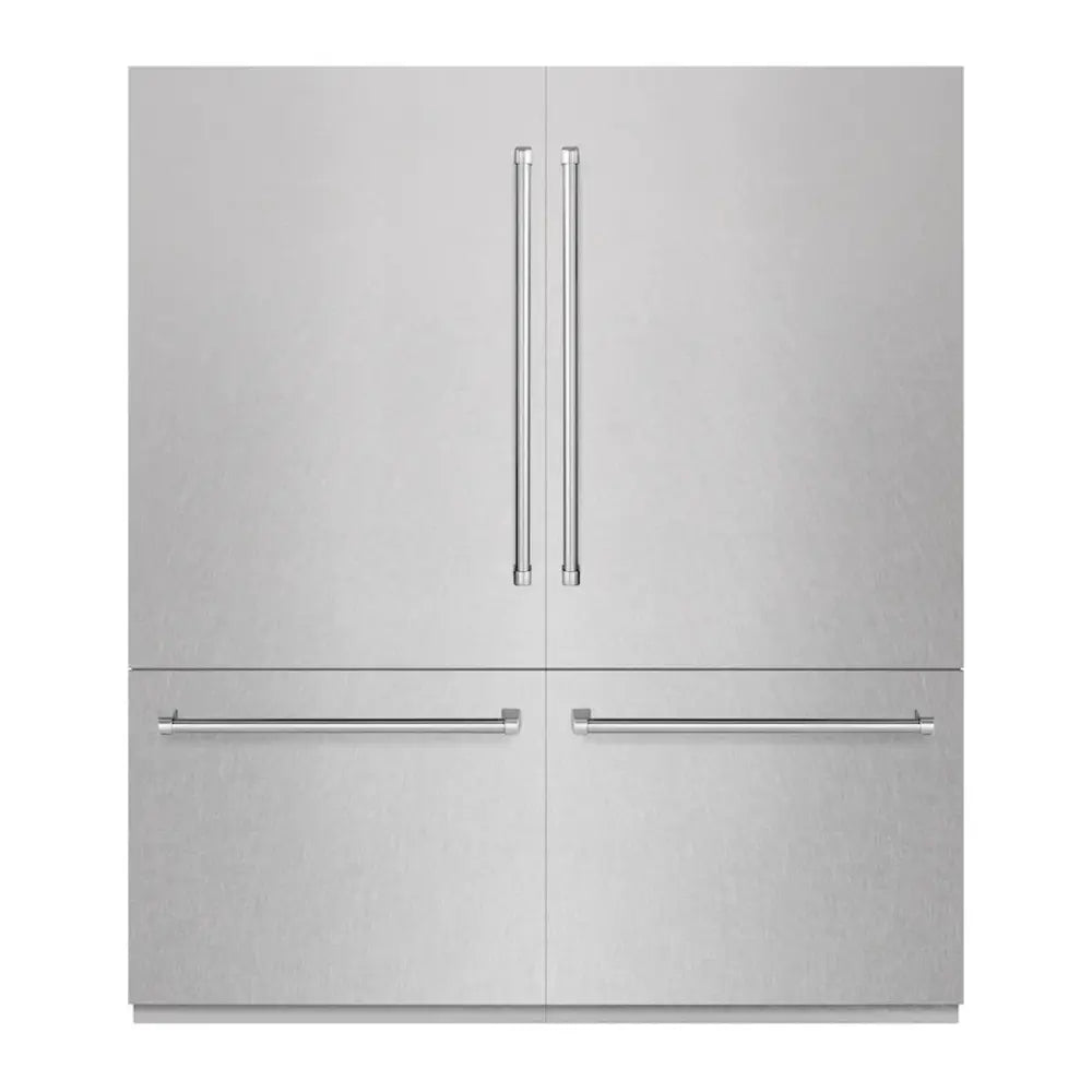 ZLINE 72" Built-In French Door Refrigerator with 39.6 cu. ft. Capacity, Graphite Gray Interior and Flex Drawers