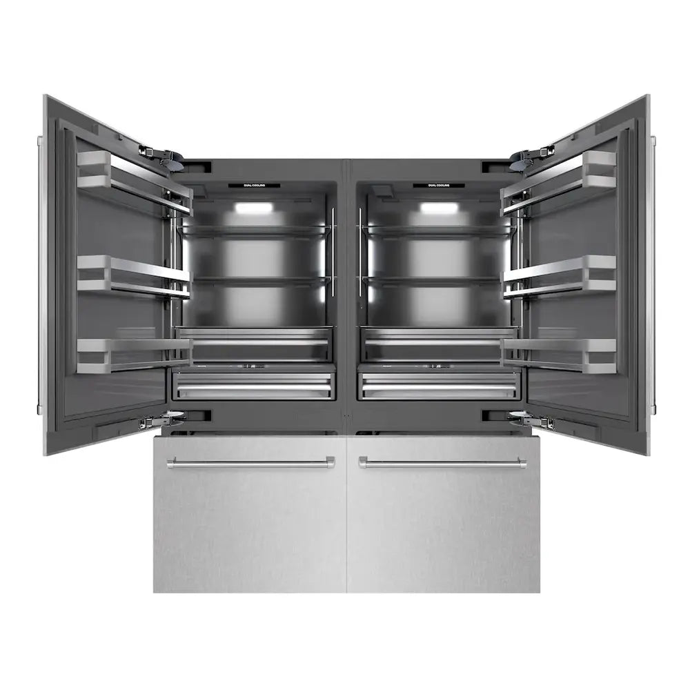 ZLINE 72" Built-In French Door Refrigerator with 39.6 cu. ft. Capacity, Graphite Gray Interior and Flex Drawers