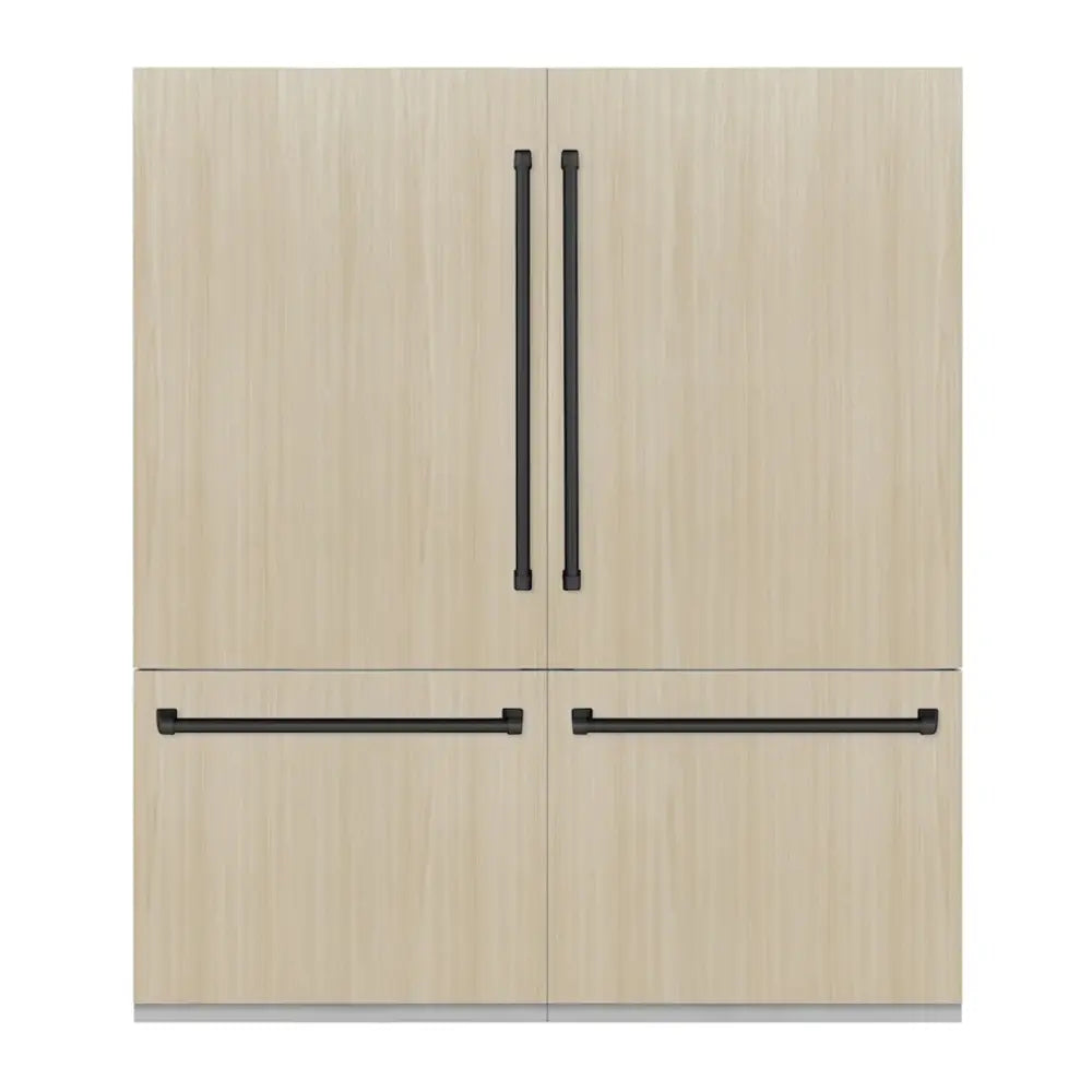 ZLINE 72" Autograph Edition Built-In French Door Refrigerator with 39.6 cu. ft. Capacity, Flex Drawers and Graphite Gray Interior in Panel Ready