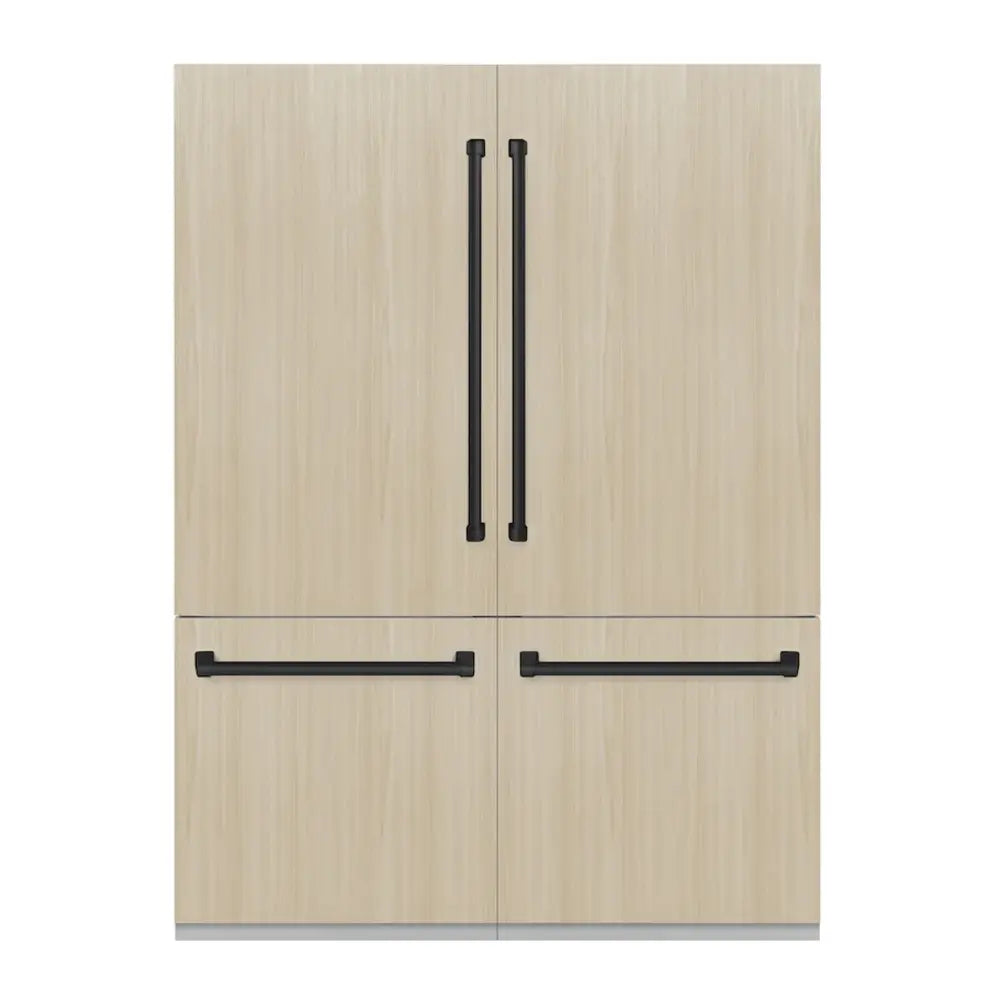 ZLINE 60" Autograph Edition Built-In French Door Refrigerator with 32.2 cu. ft. Capacity, Internal Water Dispenser and Graphite Gray Interior in Panel Ready