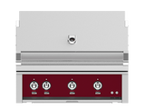 Hestan 36" Outdoor Built-In Grill with 2 Trellis Burner, 1 Sear Burner & Rotisserie Kit - GMBR36