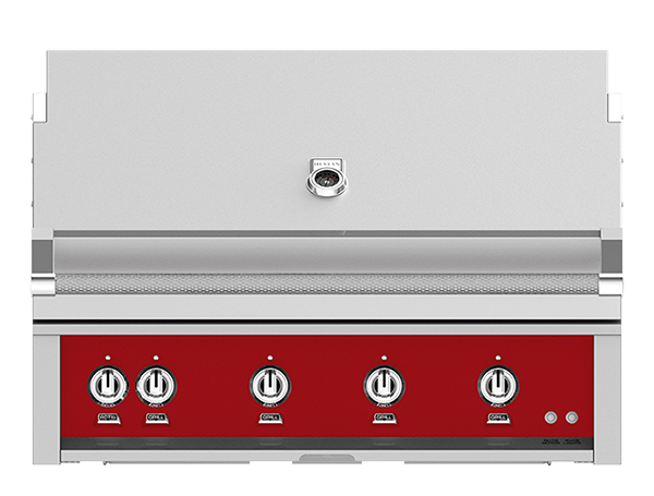 Hestan 42" Outdoor Built-In Grill with 4 Trellis Burners & Rotisserie Kit - GABR42