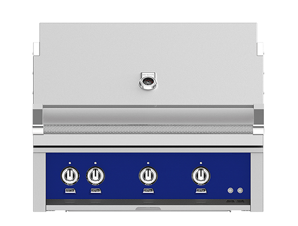 Hestan 36" Outdoor Built-In Grill with 2 Trellis Burner, 1 Sear Burner & Rotisserie Kit - GMBR36