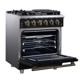 Forno Massimo Freestanding Gas Range, Convection Oven, Energy Efficient