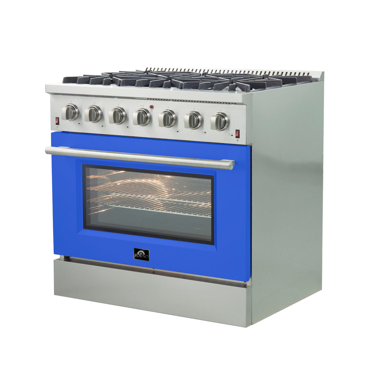 Forno Galiano 36-Inch Freestanding Gas Range with 6 Burners & Color Door