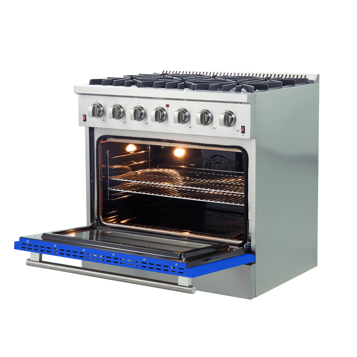 Forno Galiano 36-Inch Freestanding Gas Range with 6 Burners & Color Door