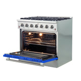 Forno Galiano 36-Inch Freestanding Gas Range with 6 Burners & Color Door
