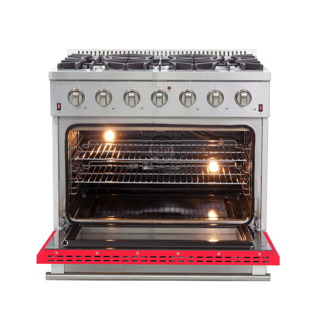 Forno Galiano 36-Inch Freestanding Gas Range with 6 Burners & Color Door