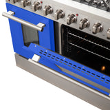 Forno Galiano 48-Inch Freestanding Gas Range, 8 Burners, with Color Doors