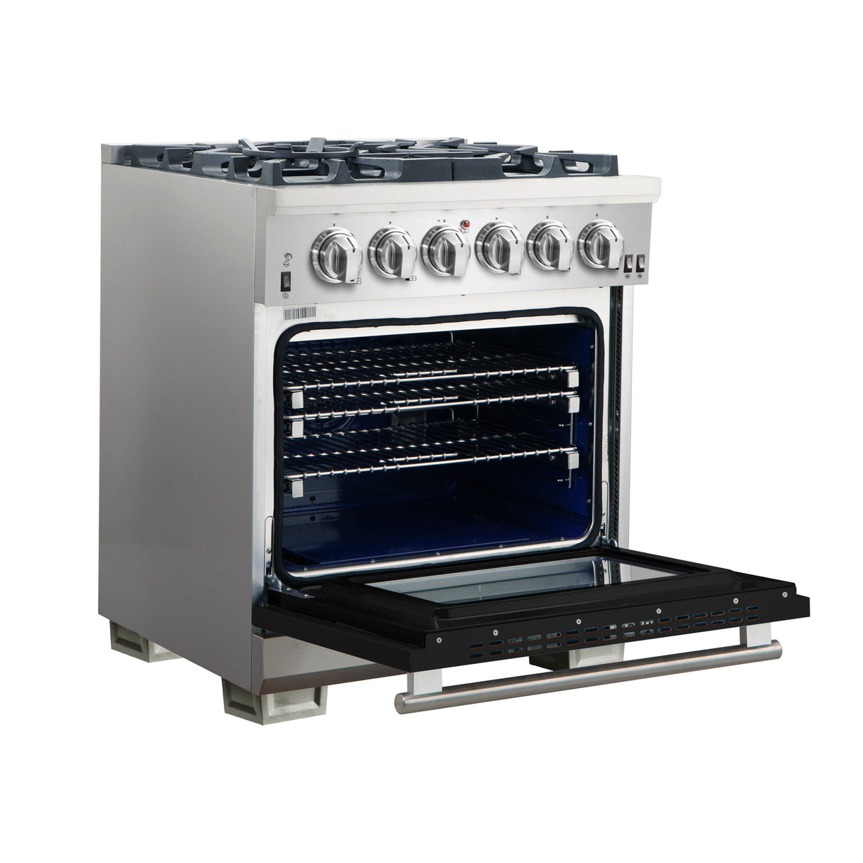 Forno Capriasca 30-Inch Freestanding Gas Range with 4 Burners & Color Door