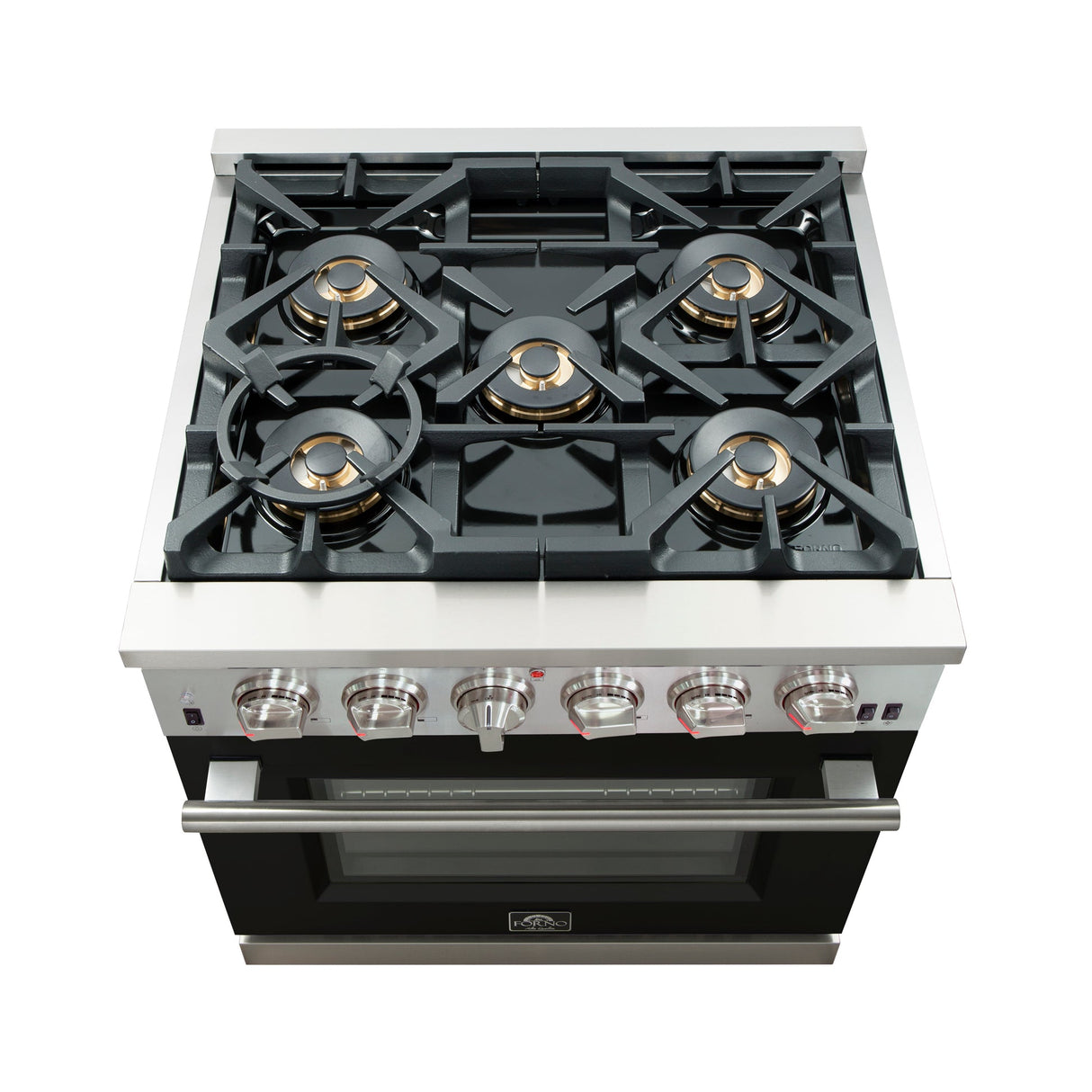 Forno Capriasca 30-Inch Freestanding Gas Range with 4 Burners & Color Door