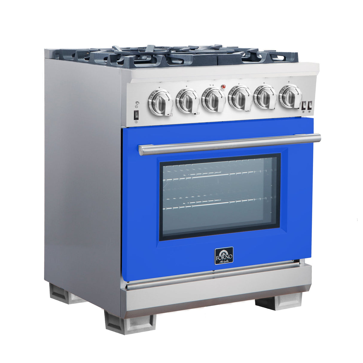 Forno Capriasca 30-Inch Freestanding Gas Range with 4 Burners & Color Door