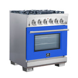 Forno Capriasca 30-Inch Freestanding Gas Range with 4 Burners & Color Door