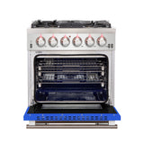 Forno Capriasca 30-Inch Freestanding Gas Range with 4 Burners & Color Door