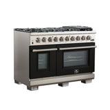 Forno Capriasca 48-inch Freestanding Gas Range with 8 Burners & Color Door