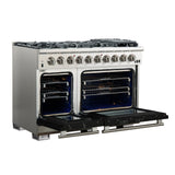 Forno Capriasca 48-inch Freestanding Gas Range with 8 Burners & Color Door
