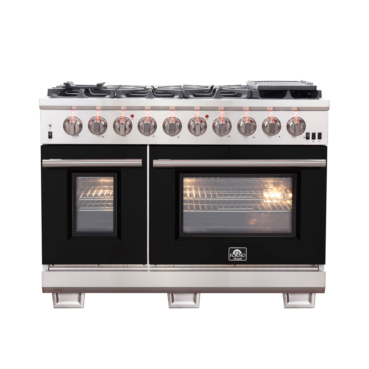 Forno Capriasca 48-inch Freestanding Gas Range with 8 Burners & Color Door