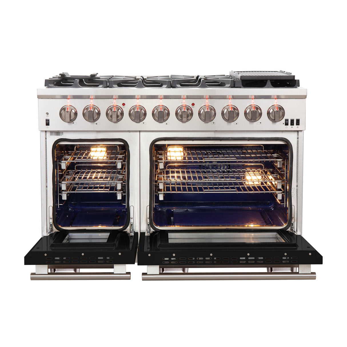 Forno Capriasca 48-inch Freestanding Gas Range with 8 Burners & Color Door