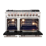 Forno Capriasca 48-inch Freestanding Gas Range with 8 Burners & Color Door