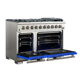 Forno Capriasca 48-inch Freestanding Gas Range with 8 Burners & Color Door