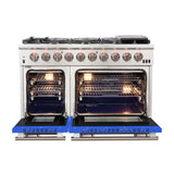 Forno Capriasca 48-inch Freestanding Gas Range with 8 Burners & Color Door