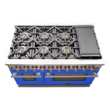 Forno Capriasca 48-inch Freestanding Gas Range with 8 Burners & Color Door