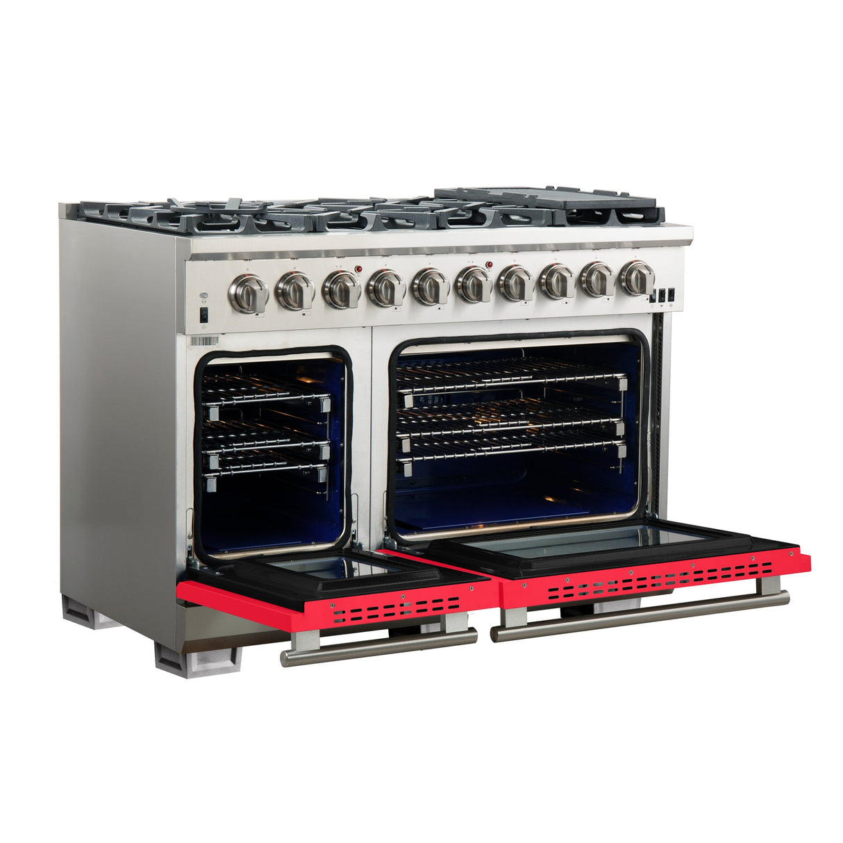 Forno Capriasca 48-inch Freestanding Gas Range with 8 Burners & Color Door