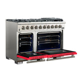 Forno Capriasca 48-inch Freestanding Gas Range with 8 Burners & Color Door