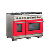Forno Capriasca 48-inch Freestanding Gas Range with 8 Burners & Color Door