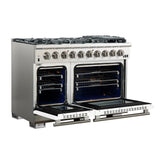 Forno Capriasca 48-inch Freestanding Gas Range with 8 Burners & Color Door