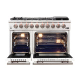 Forno Capriasca 48-inch Freestanding Gas Range with 8 Burners & Color Door