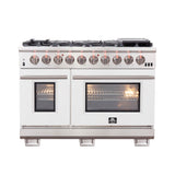 Forno Capriasca 48-inch Freestanding Gas Range with 8 Burners & Color Door