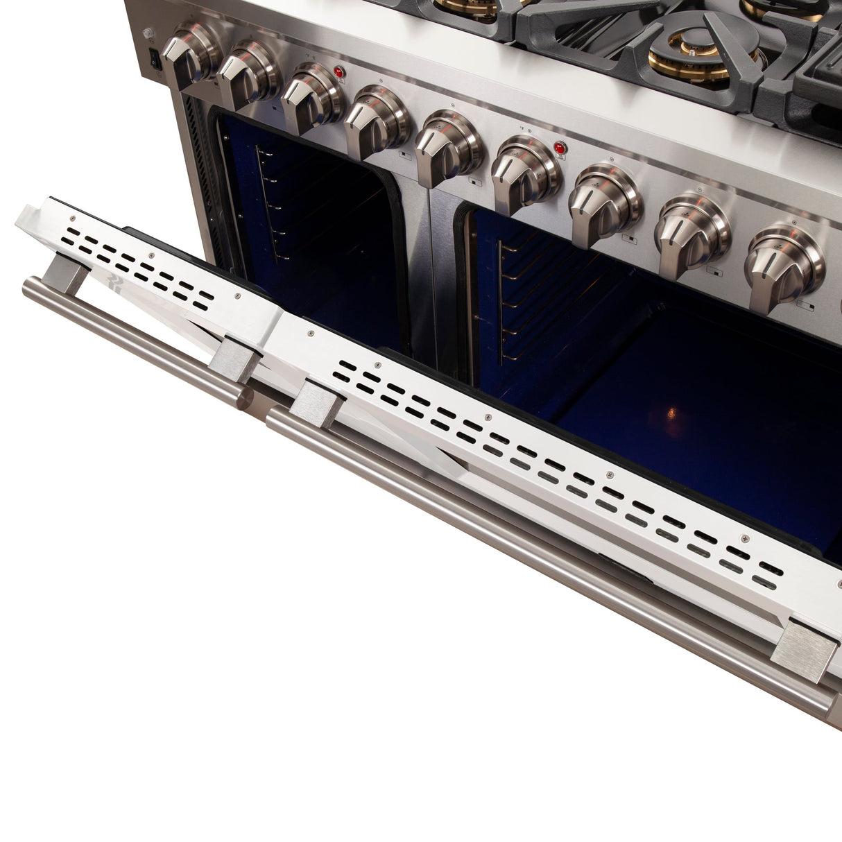 Forno Capriasca 48-inch Freestanding Gas Range with 8 Burners & Color Door