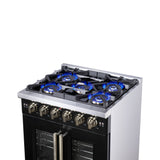 Forno Capriasca Freestanding French Door Gas Range, Convection Oven, Energy Efficient