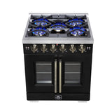 Forno Capriasca Freestanding French Door Gas Range, Convection Oven, Energy Efficient