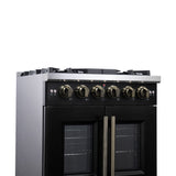 Forno Capriasca Freestanding French Door Gas Range, Convection Oven, Energy Efficient