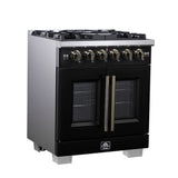 Forno Capriasca Freestanding French Door Gas Range, Convection Oven, Energy Efficient