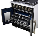 Forno Capriasca Freestanding French Door Gas Range, Convection Oven, Energy Efficient