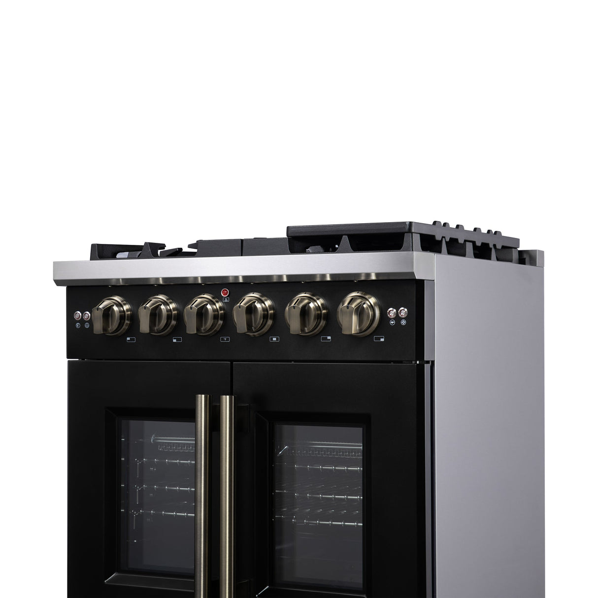 Forno Capriasca Freestanding French Door Gas Range, Convection Oven, Energy Efficient